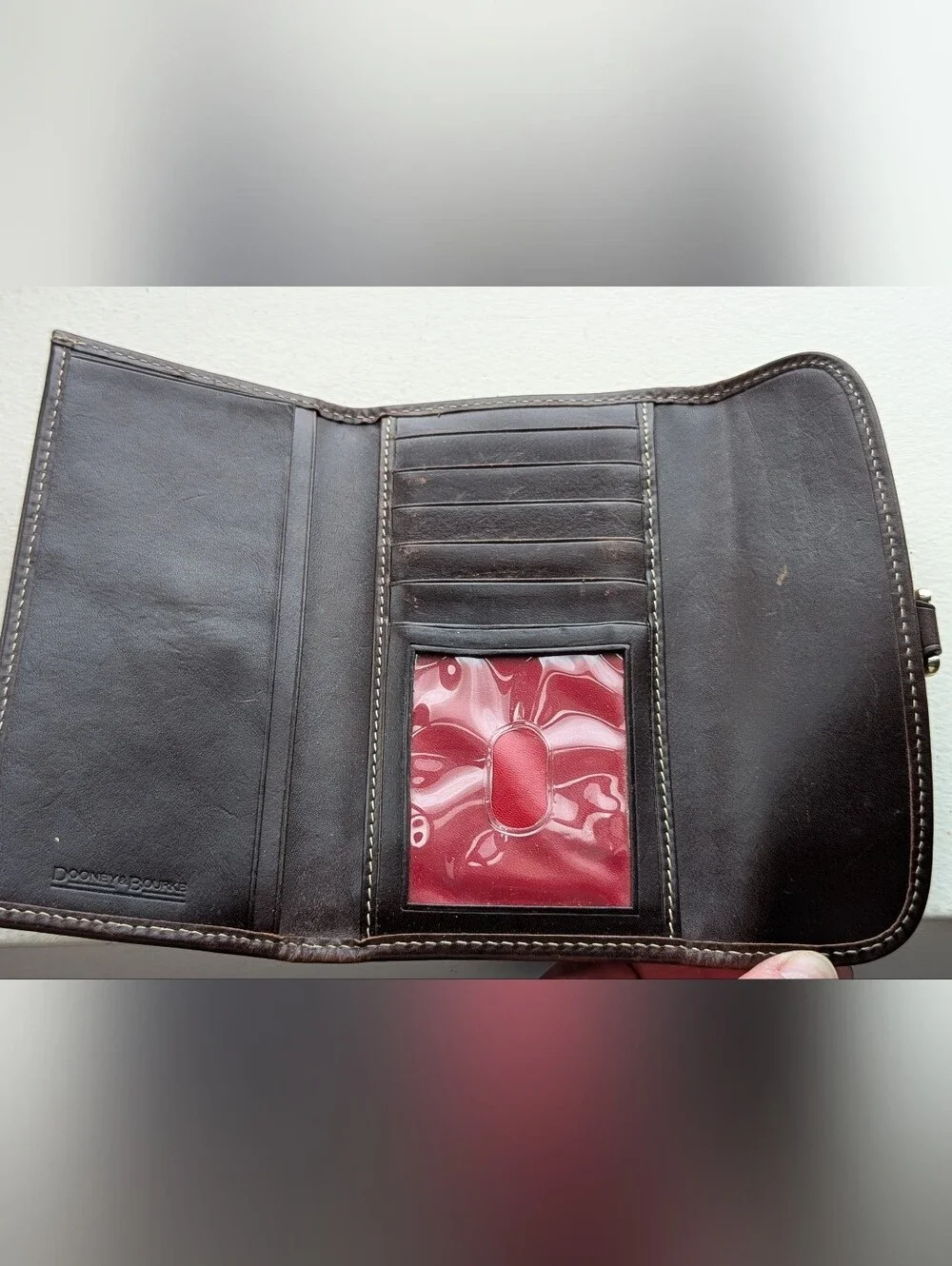Dooney & Bourke Brown Signature Clutch Wallet